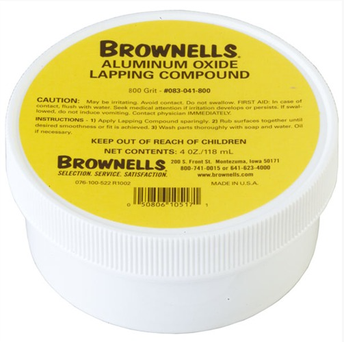 Brownells Lapping Compound Aluminum Oxide or Garnet 600 800 Grit 4 oz