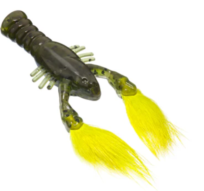 Rabid Baits Rabid Craw Soft Plastic Fur Claw Craw Bait 4 Pack 3.5" Bass Lure