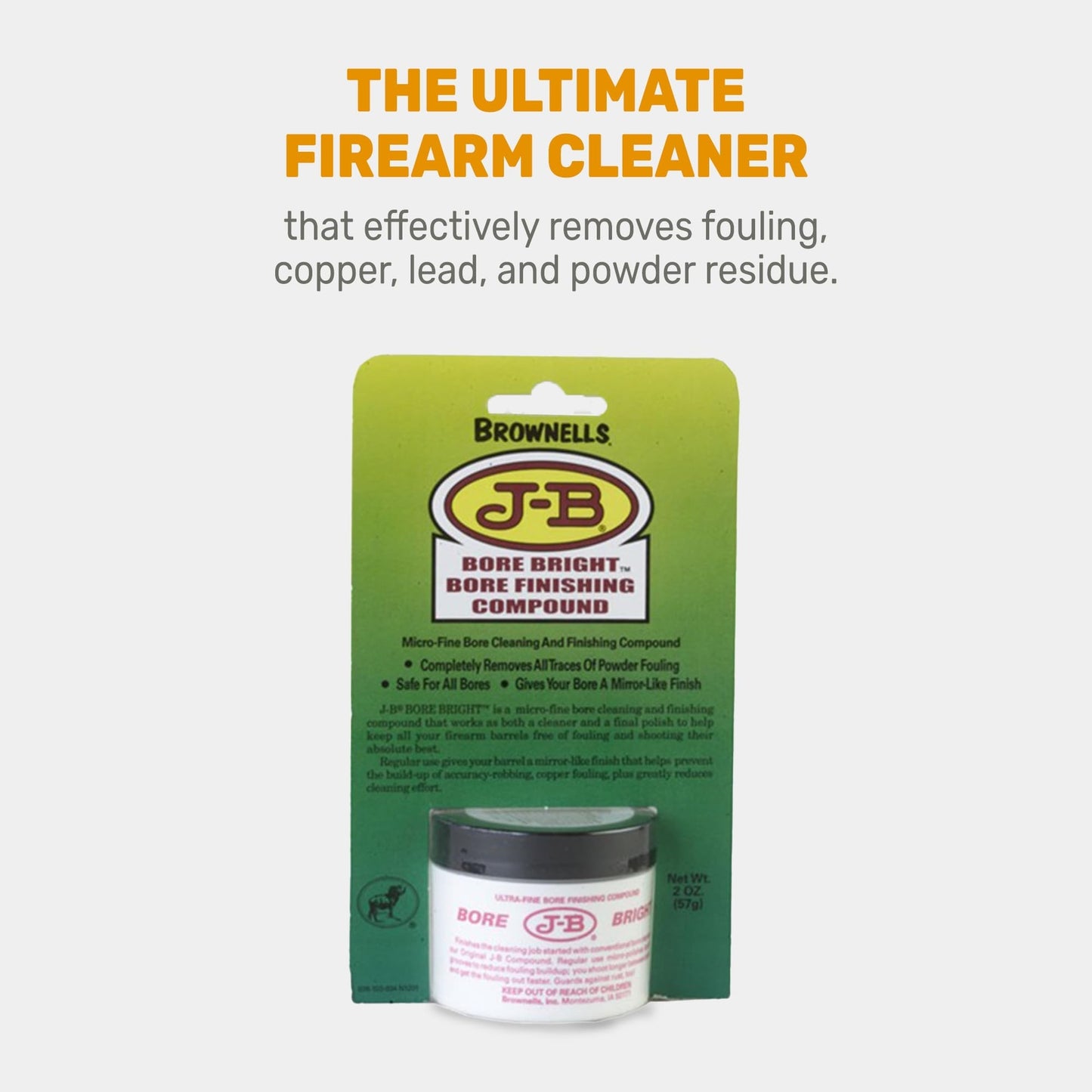Brownells J-B Bore Bright Gun Cleaner Solvent Oil-Paste