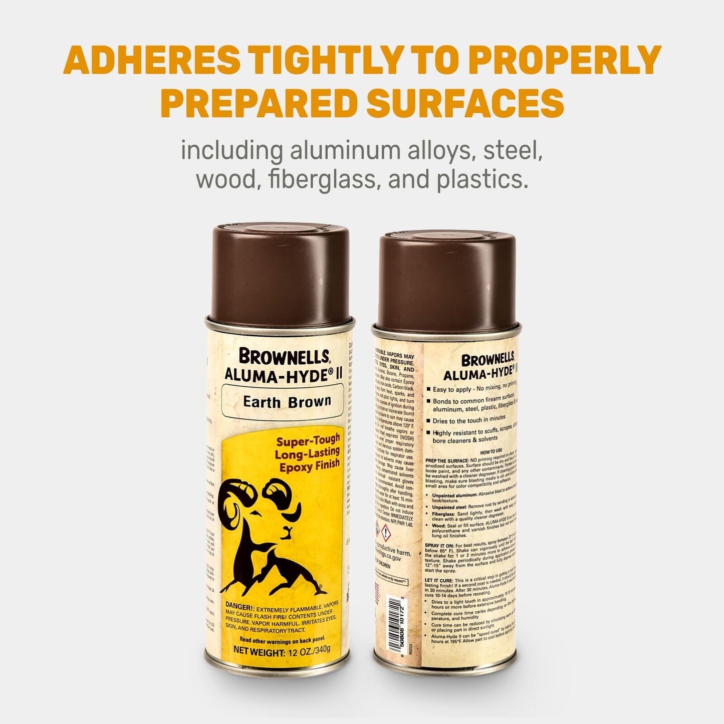 Brownells Aluma-Hyde II Epoxy Based Firearm Finish Spray Earth Brown