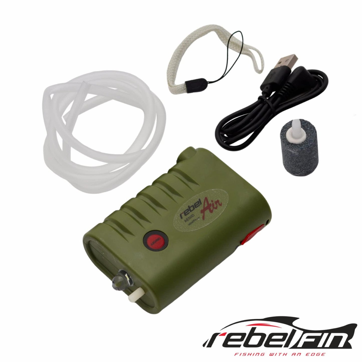 RebelAir Rechargeable Bait Bucket Aerator with Built-in Wall plug and Light