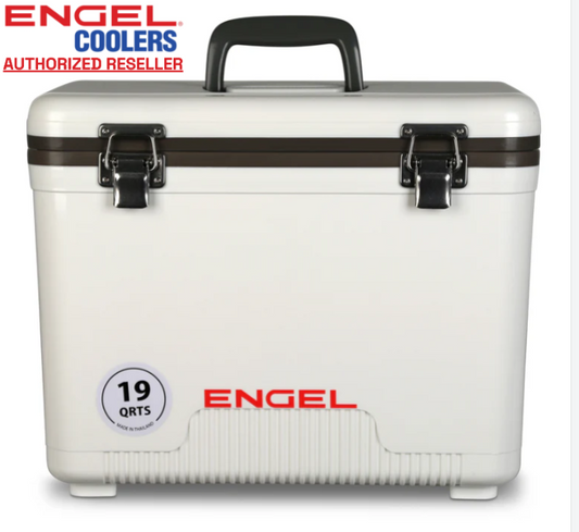 Engel 19qt Leak-Proof, Air Tight, Hard Sided Cooler Lunchbox White