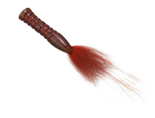 Rabid Baits Fox Tail Soft Plastic Bait, Ned Rig Monster Ruby Red, 3" (6 Baits)