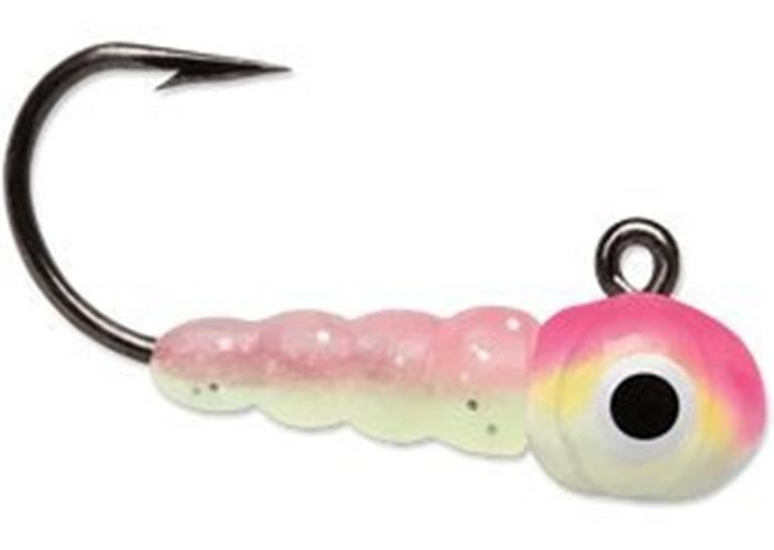 Larvae Jig 1/100 oz Pink Chartreuse Glow