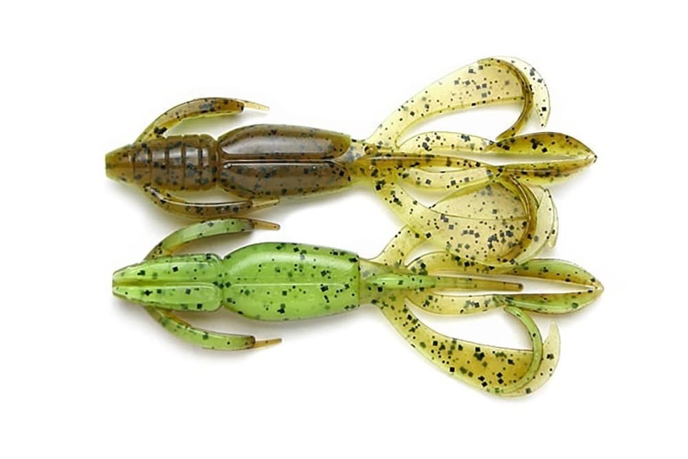 Keitech CF44401 Crazy Flapper Green Pumpkin Chartreuse, 4.4"