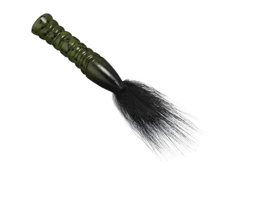 Rabid Baits Fox Tail Soft Plastic Bait  Green Pumpkin Black, 3" (6 Baits)