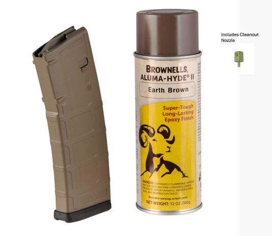 Brownells Aluma-Hyde II Epoxy Based Firearm Finish Spray Earth Brown