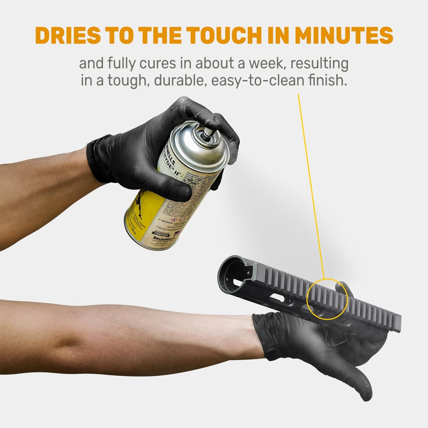 Brownells Aluma-Hyde II Epoxy Based Firearm Finish Spray Clear