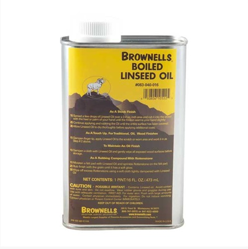 Brownells Boiled Linseed Oil, 1 Pint