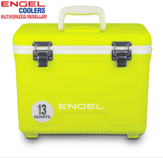 ENGEL 13QT Leak-Proof, Air Tight,  Hard Sided Cooler  / Lunchbox Hi-Viz Yellow