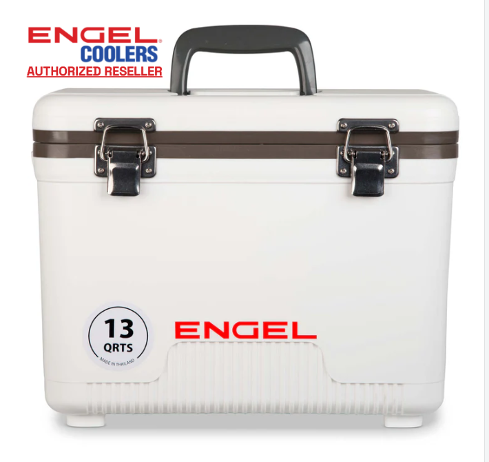 ENGEL 13QT Leak-Proof, Air Tight,  Hard Sided Cooler  / Lunchbox White