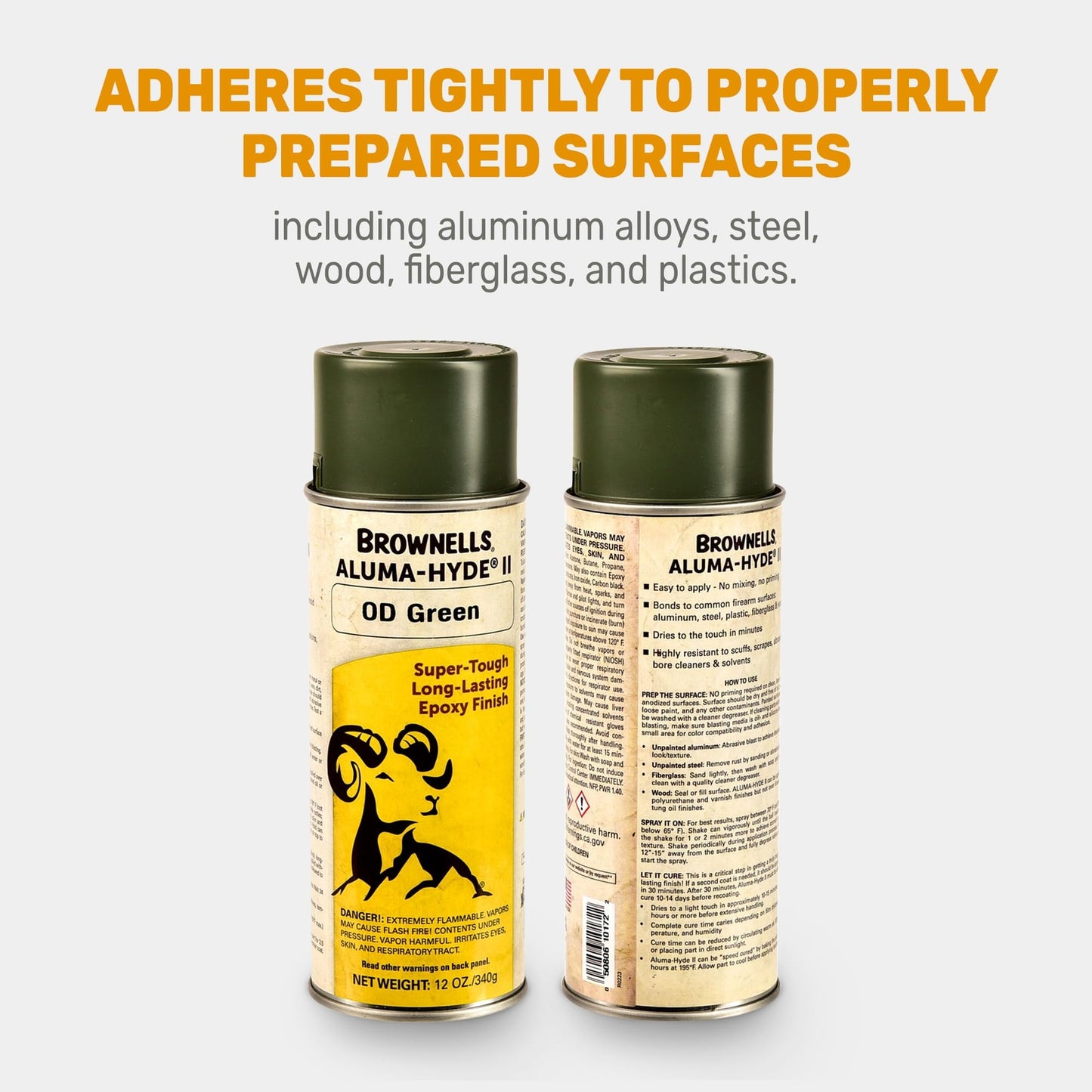 Brownells Aluma-Hyde II Epoxy Based Firearm Finish Spray Coating OD Green