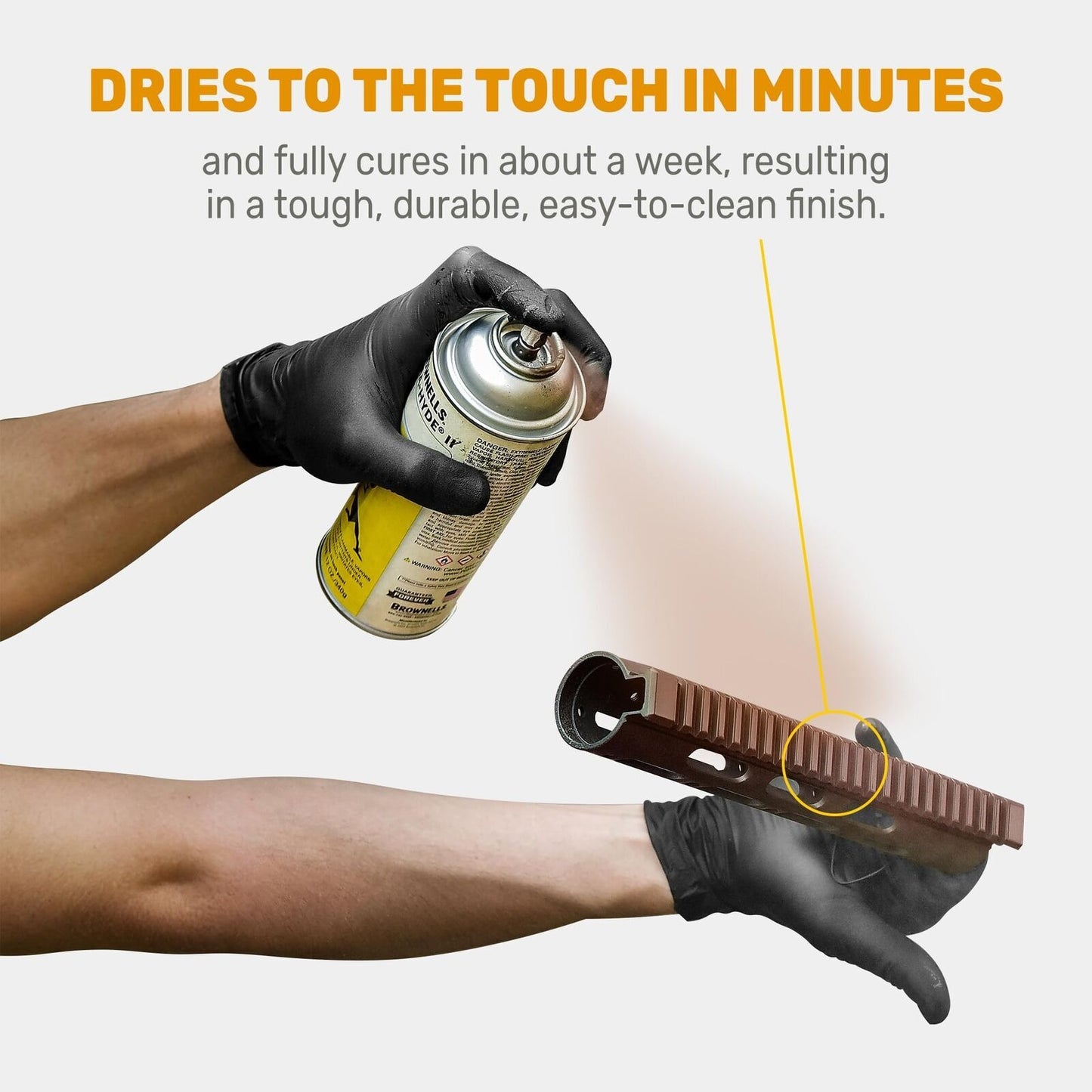 Brownells Aluma-Hyde II Epoxy Based Firearm Finish Spray Earth Brown