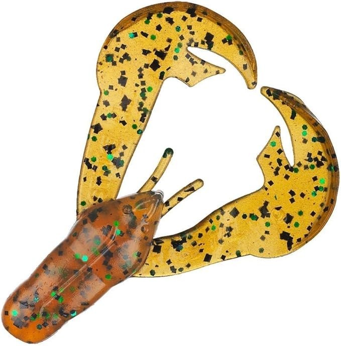 Strike King 3" Rage Tail Chunk (7 Pack) Amber Green Black