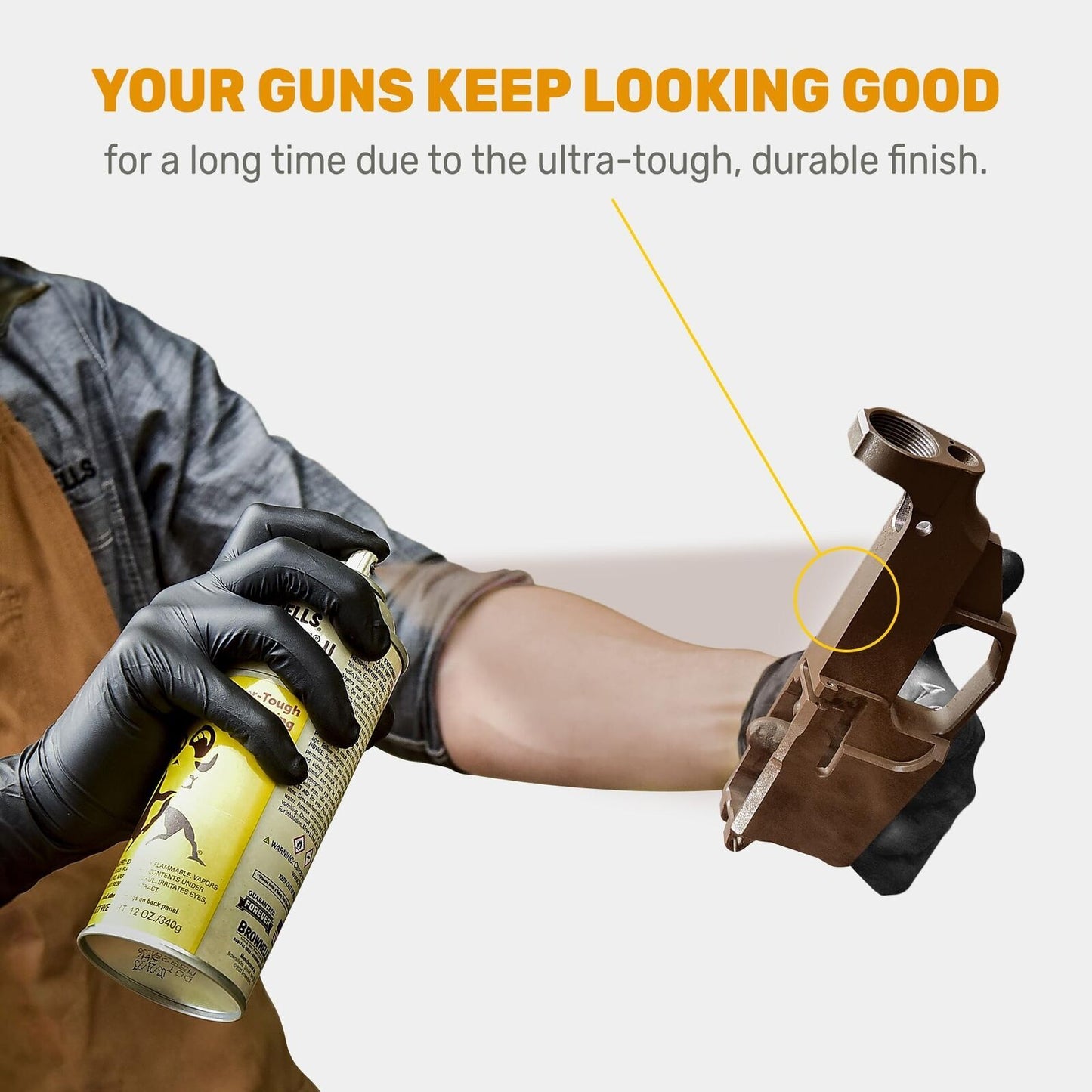 Brownells Aluma-Hyde II Epoxy Based Firearm Finish Spray Earth Brown