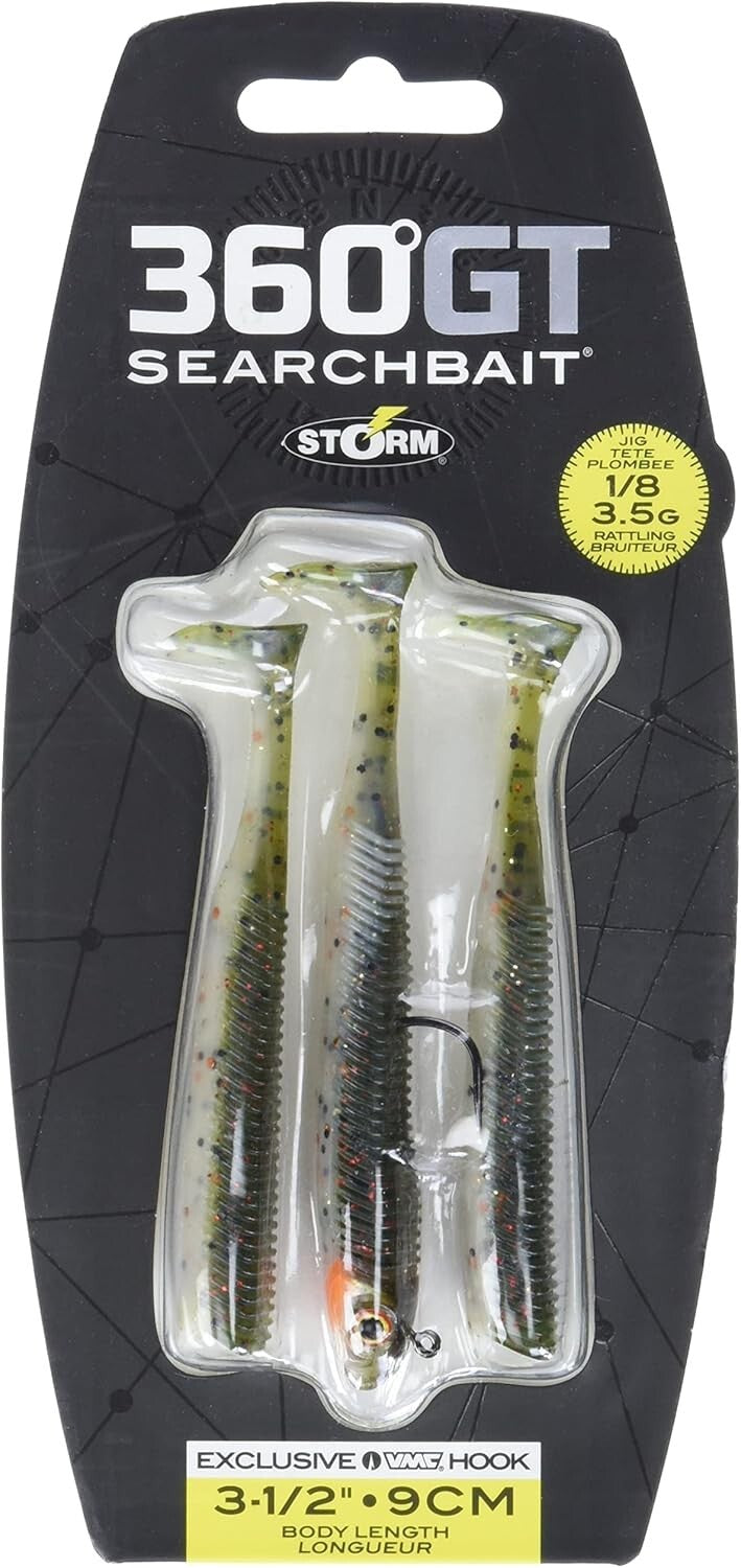 Storm 360GT Searchbait Minnow - Houdini - 3.5" 1/8oz 1 Rigged 2 Extra Bodies