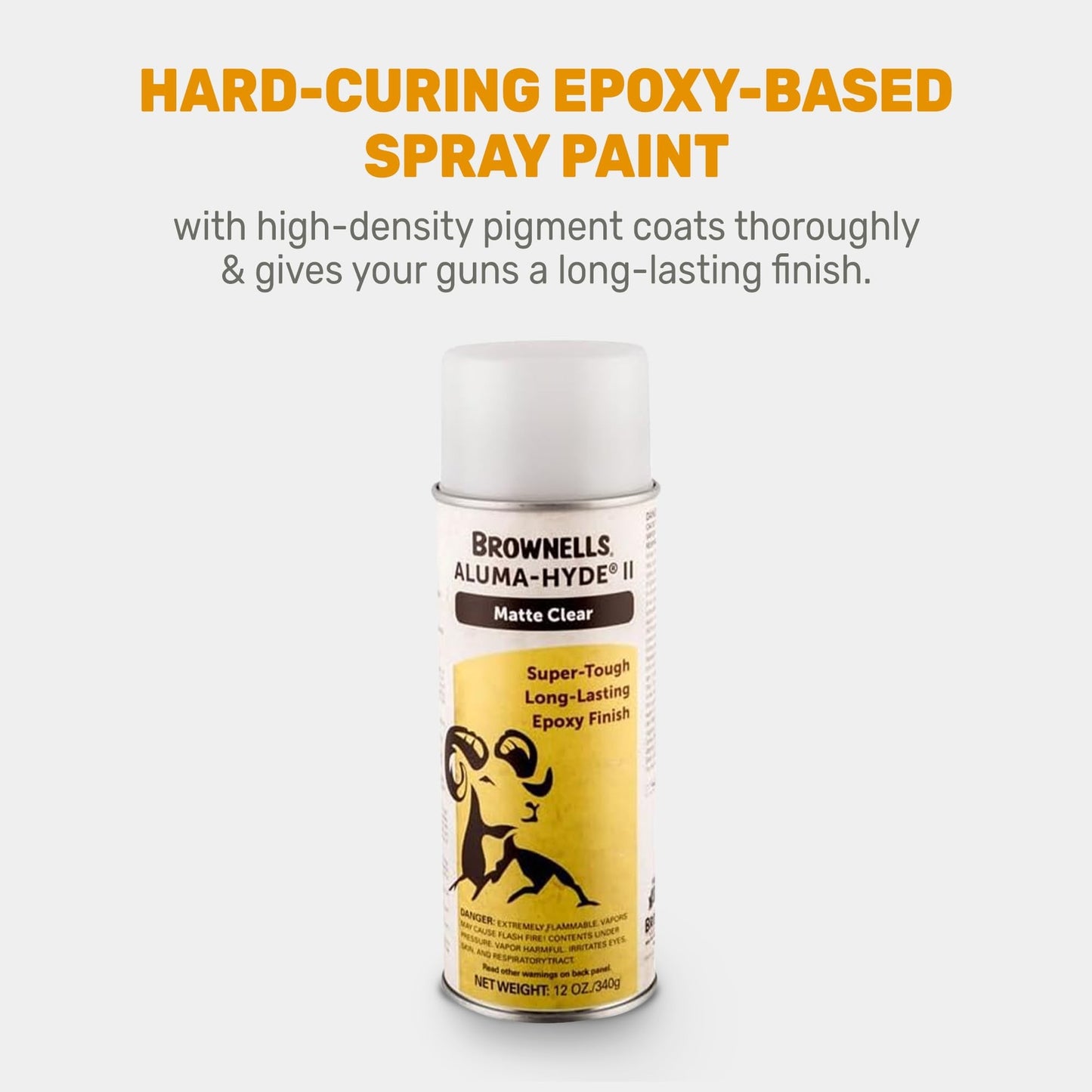 Brownells Aluma-Hyde II Epoxy Based Firearm Finish Spray Clear