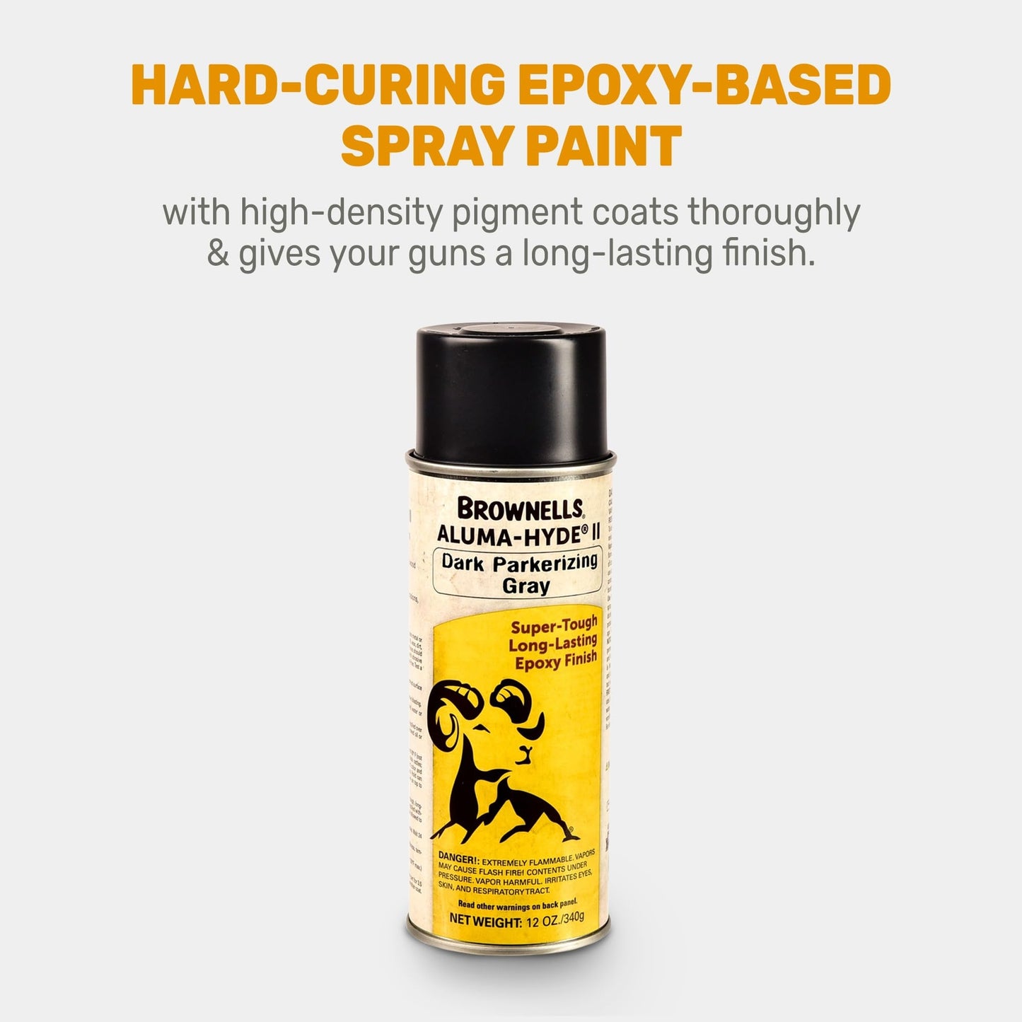 Brownells Aluma-Hyde II Firearm Finish Spray Coating Dark Parkerizing Gray