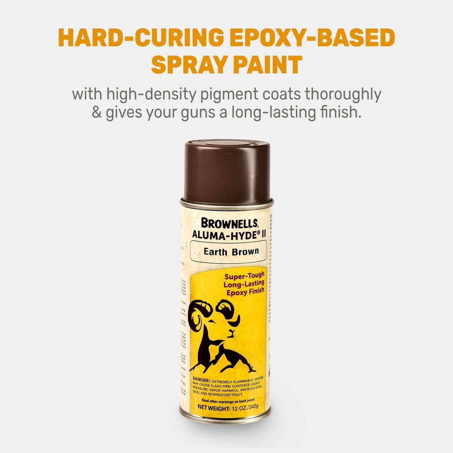 Brownells Aluma-Hyde II Epoxy Based Firearm Finish Spray Earth Brown