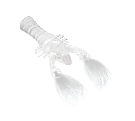 Rabid Baits Rabid Craw Soft Plastic Bait, Crawfish Bait Ghost 4 pack