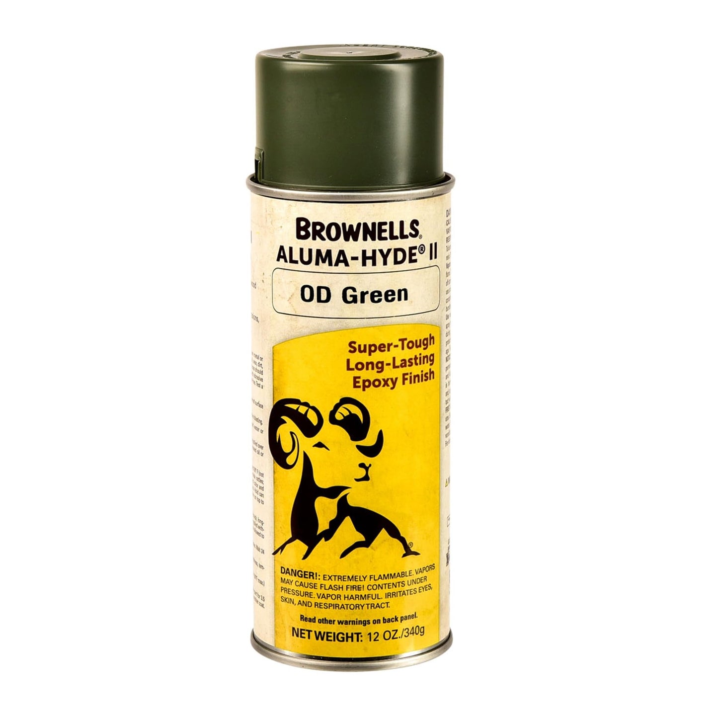 Brownells Aluma-Hyde II Epoxy Based Firearm Finish Spray Coating OD Green