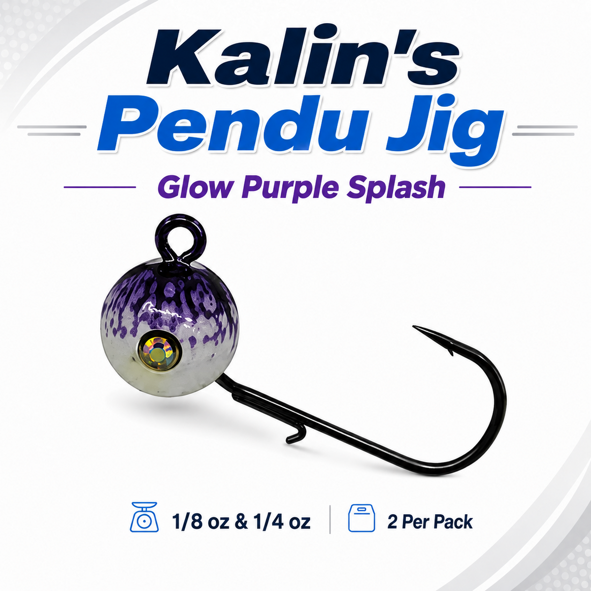 Kalin's Pendu Jig 2 Pack 1/8oz 1/4oz Fishing Jig Multiple Colors Walleye Bass