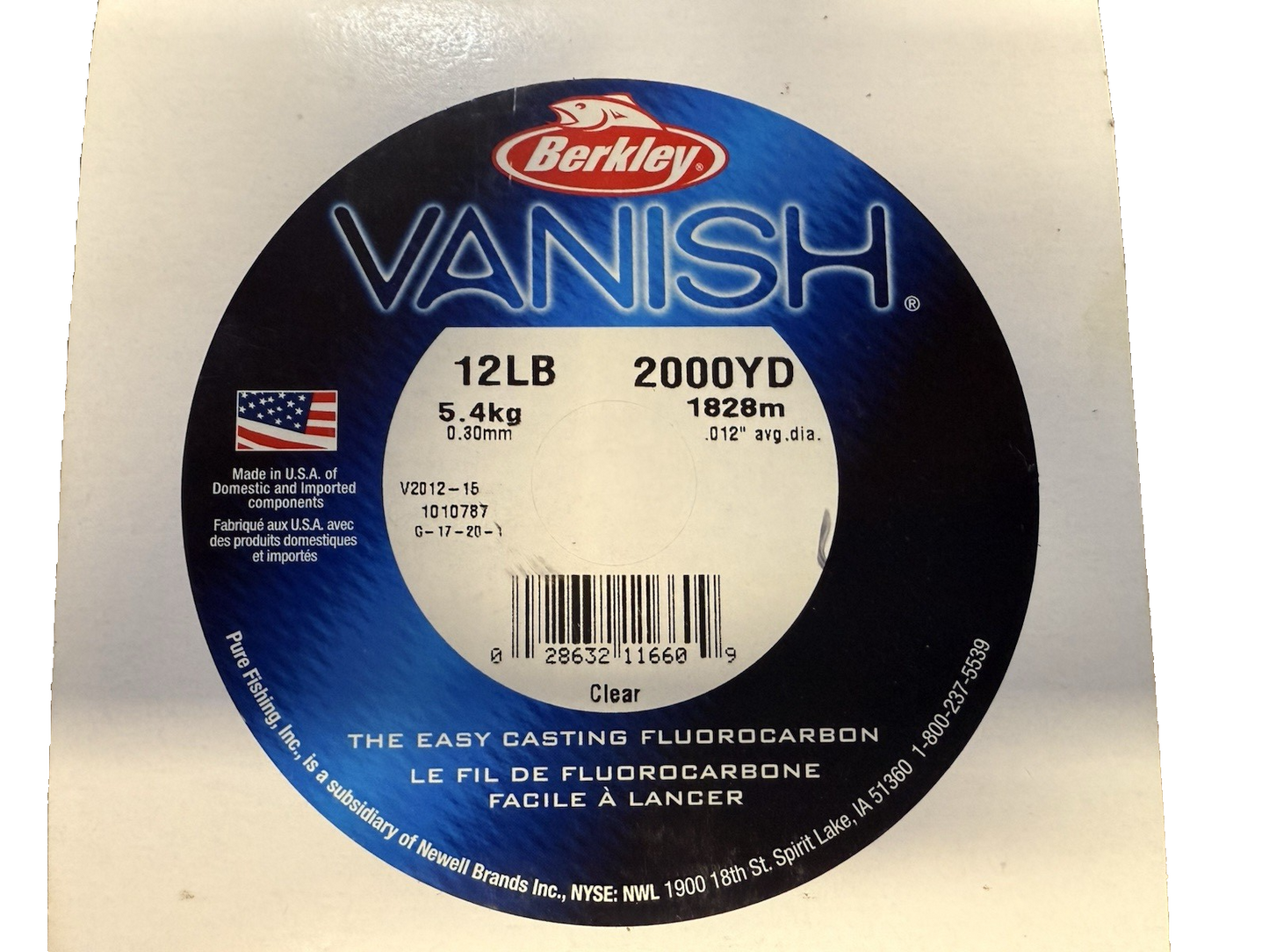 Berkley Vanish 12lb 2000 Yards Clear