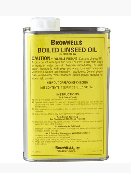 Brownells Boiled Linseed Oil, 1 Quart