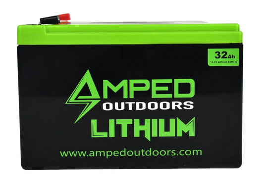 Amped Outdoors 14.8V 32Ah Lithium battery w/5A Charger AO4S32BT