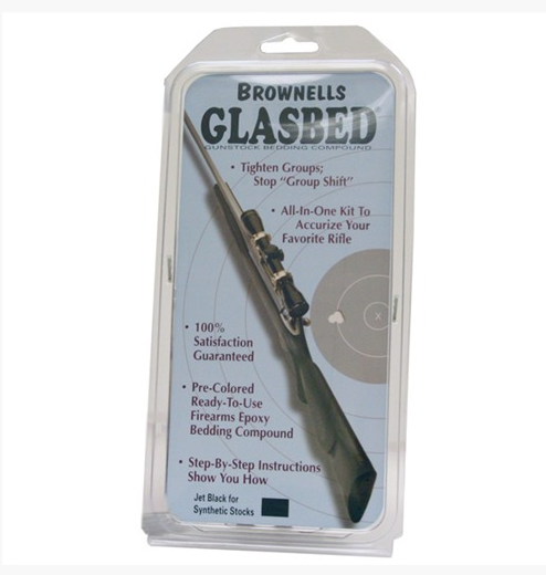 Brownells Glasbed Kit Nylon Epoxy, Pre-Colored Jet Black Bedding Compound Kit