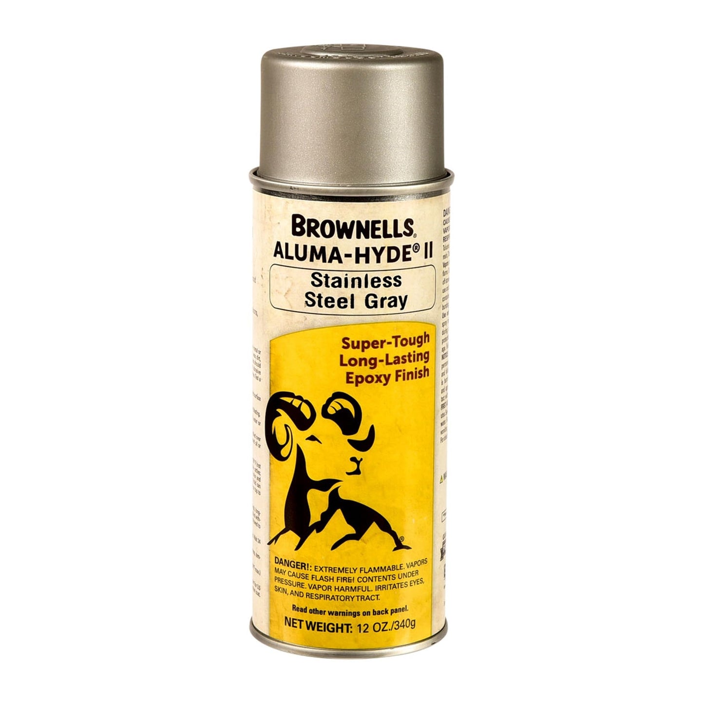 Brownells Aluma-Hyde Epoxy Based Firearm Finish Spray Paint Stainless Steel Gray