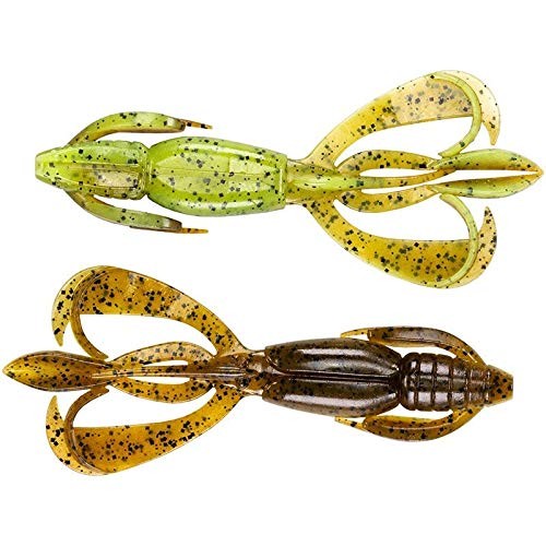 Keitech CF44401 Crazy Flapper Green Pumpkin Chartreuse, 4.4"