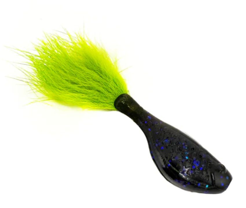 Rabid Baits Crappie Minnow 1.5" Panfish Soft Bait with Fur Tail 6 Pack