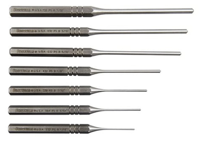 Brownells Premium Roll Pin 7-Piece Punch Kit