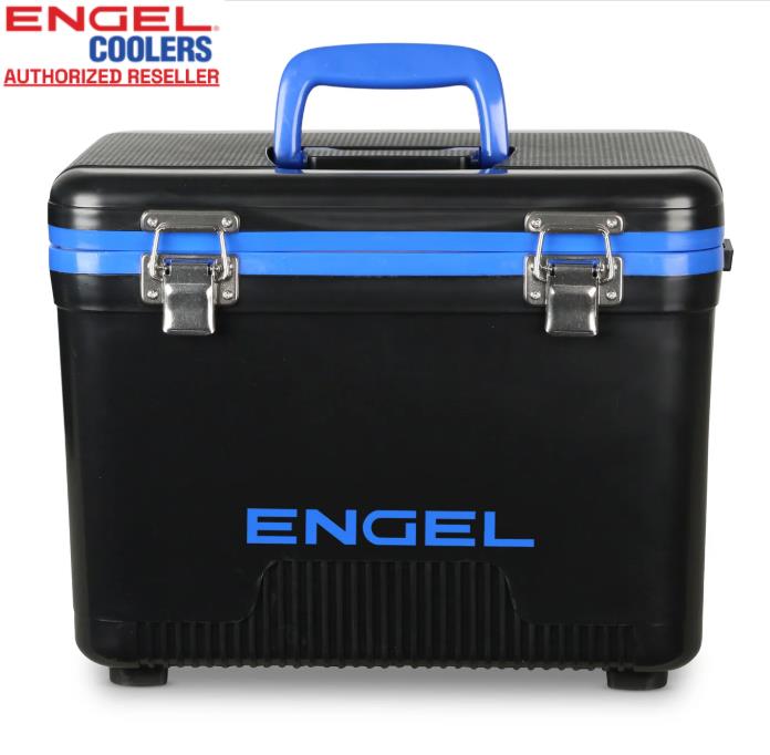 ENGEL 7.5QT Leak-Proof, Air Tight,  Hard Sided Cooler  / Lunchbox Blue & Black