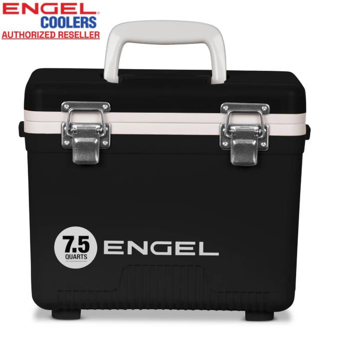 ENGEL 7.5QT Leak-Proof, Air Tight,  Hard Sided Cooler  / Lunchbox Black