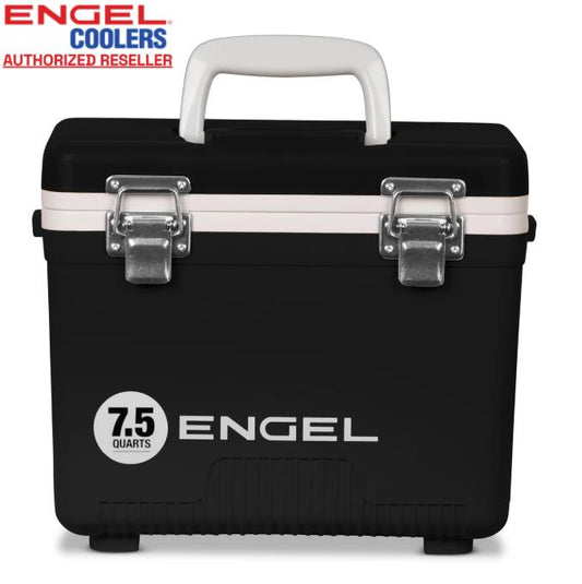 ENGEL 7.5QT Leak-Proof, Air Tight,  Hard Sided Cooler  / Lunchbox Black