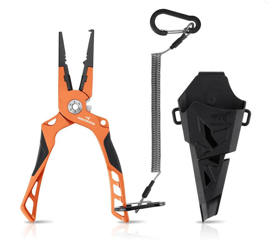 KastKing Gila Aluminum Plier 7.5'' Split Ring Burnt Orange