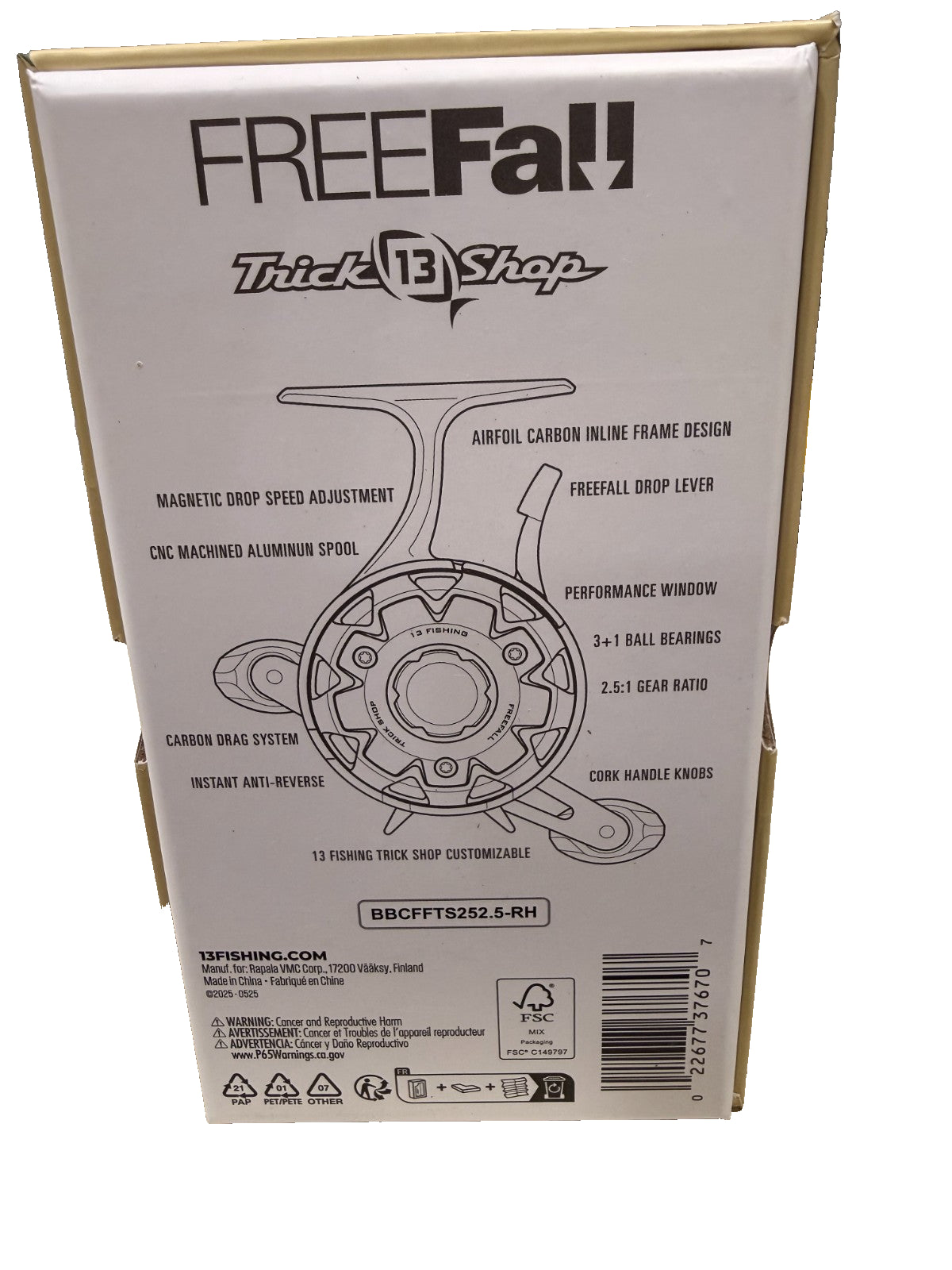 13 FISHING FREEFALL TRICK TRICK SHOP INLINE REEL RH NEW IN BOX