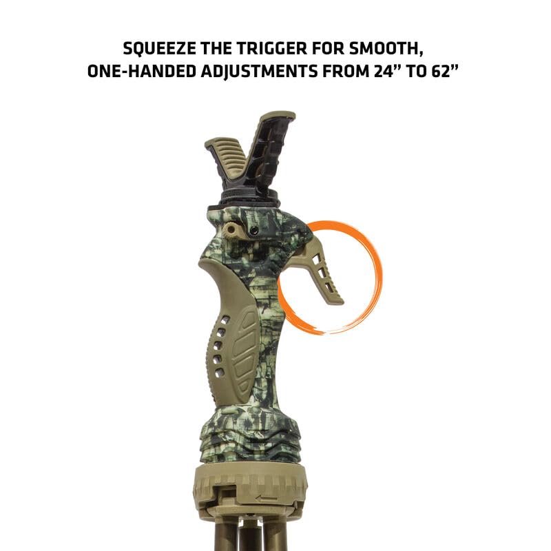 PRIMOS Hunting Trigger Stick Gen3 Shooting Stick, Adjustable Height, Quick-Detach Yoke, Durable and Lightweight, Ideal for Hunting, Shooting, and Photography