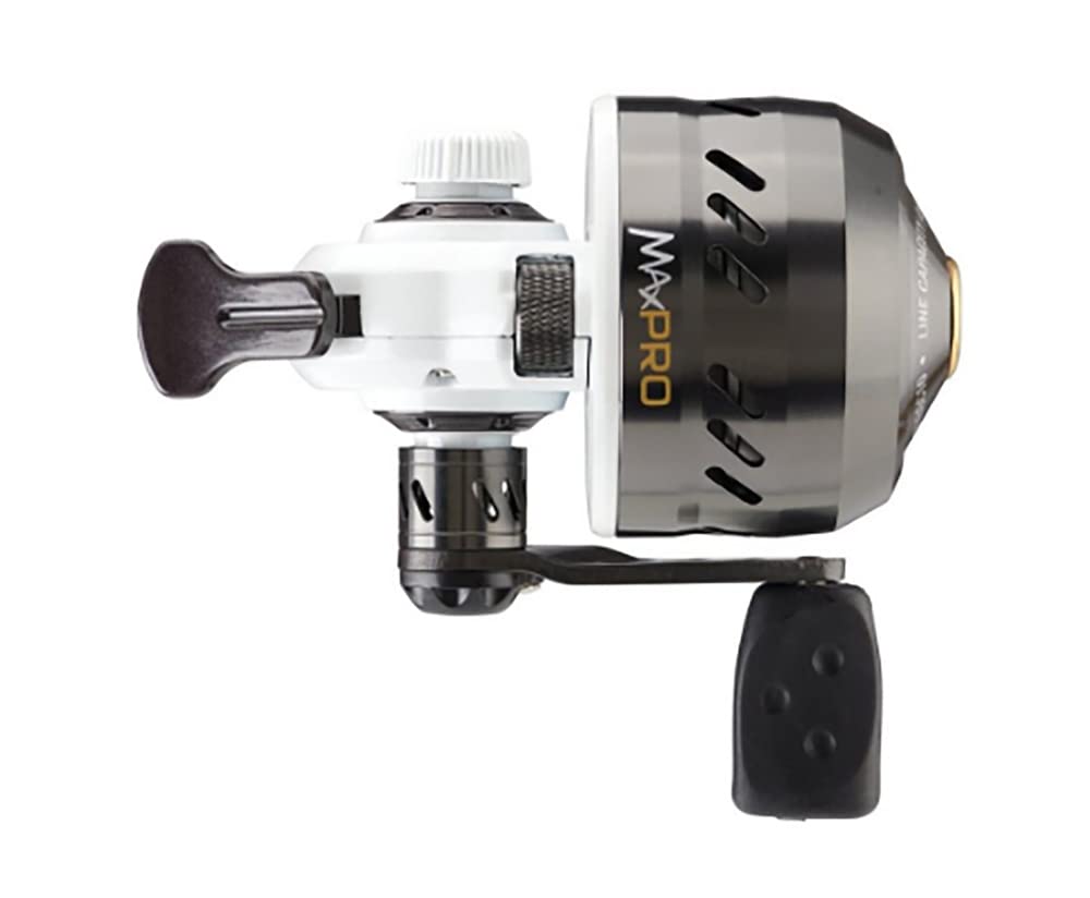 Abu Garcia Max Pro Spincast Reel, Size 10, Right/Left Handle Position, Teflon Twin Cam for Smooth Operation
