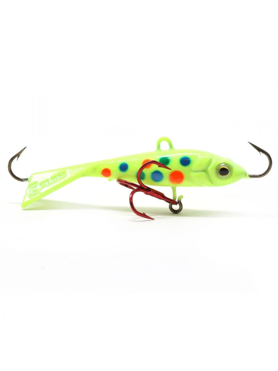 CLAM Tikka Mino – Ice Fishing Lure with Balanced Swimming Action, Realistic Baitfish Profile for Crappie, Perch, Bluegill