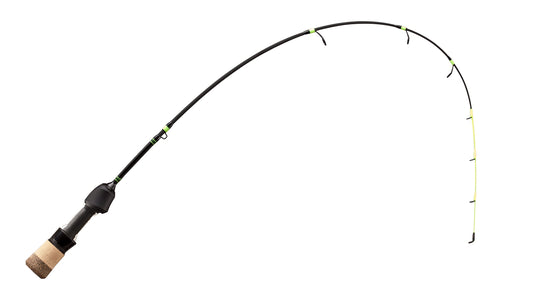 13 FISHING - Tickle Stick - Ice Fishing Rod - Gen 3 - 27" L (Light) - 1/16-1/8oz - PC2 Flat-Tip Blank - TS3-27L, Black