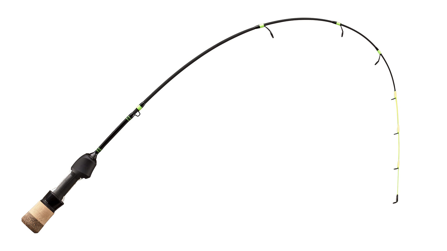 13 FISHING - Tickle Stick - Ice Fishing Rod - Gen 3 - 27" UL (Ultra Light) - 1/64oz-1/16oz - PC2 Flat-Tip Blank - TS3-27UL, Black