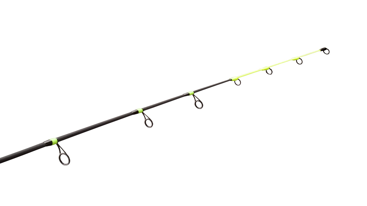 13 FISHING - Tickle Stick - Ice Fishing Rod - Gen 3 - 27" L (Light) - 1/16-1/8oz - PC2 Flat-Tip Blank - TS3-27L, Black