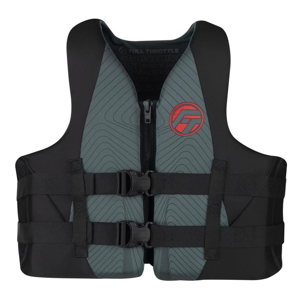 Full Throttle Adult Rapid-Dry Neoprene Life Jacket 2XL/3XL Grey
