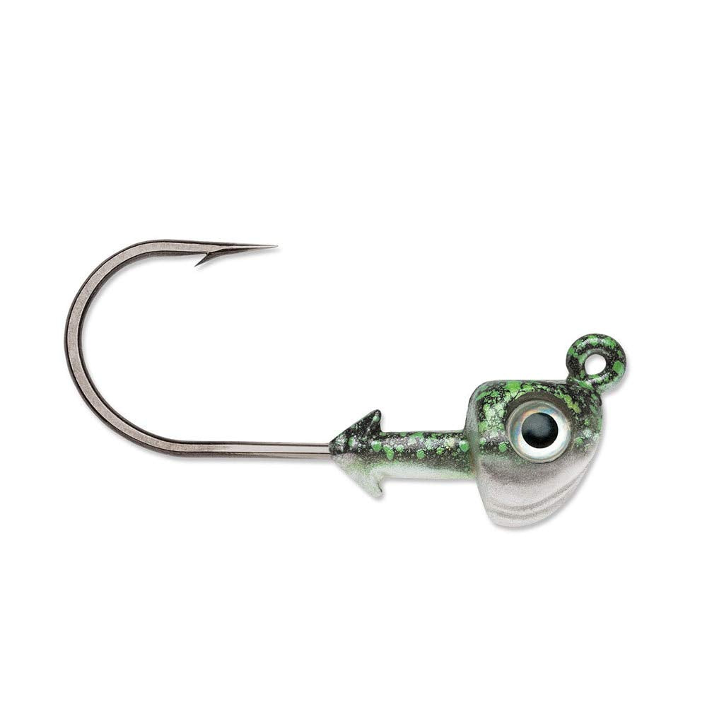 VMC Traditional Jig Head, 4 Pack, #3/0, 1/8 oz, Silver, Needle Point Hook, High Carbon Steel, Forged Shank, Ideal for Umbrella Rigs