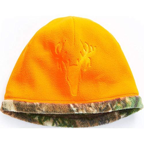 Hot Shot Men’s Reversible Camo Fleece Beanie – Blaze/Realtree Edge Outdoor Hunting Camouflage