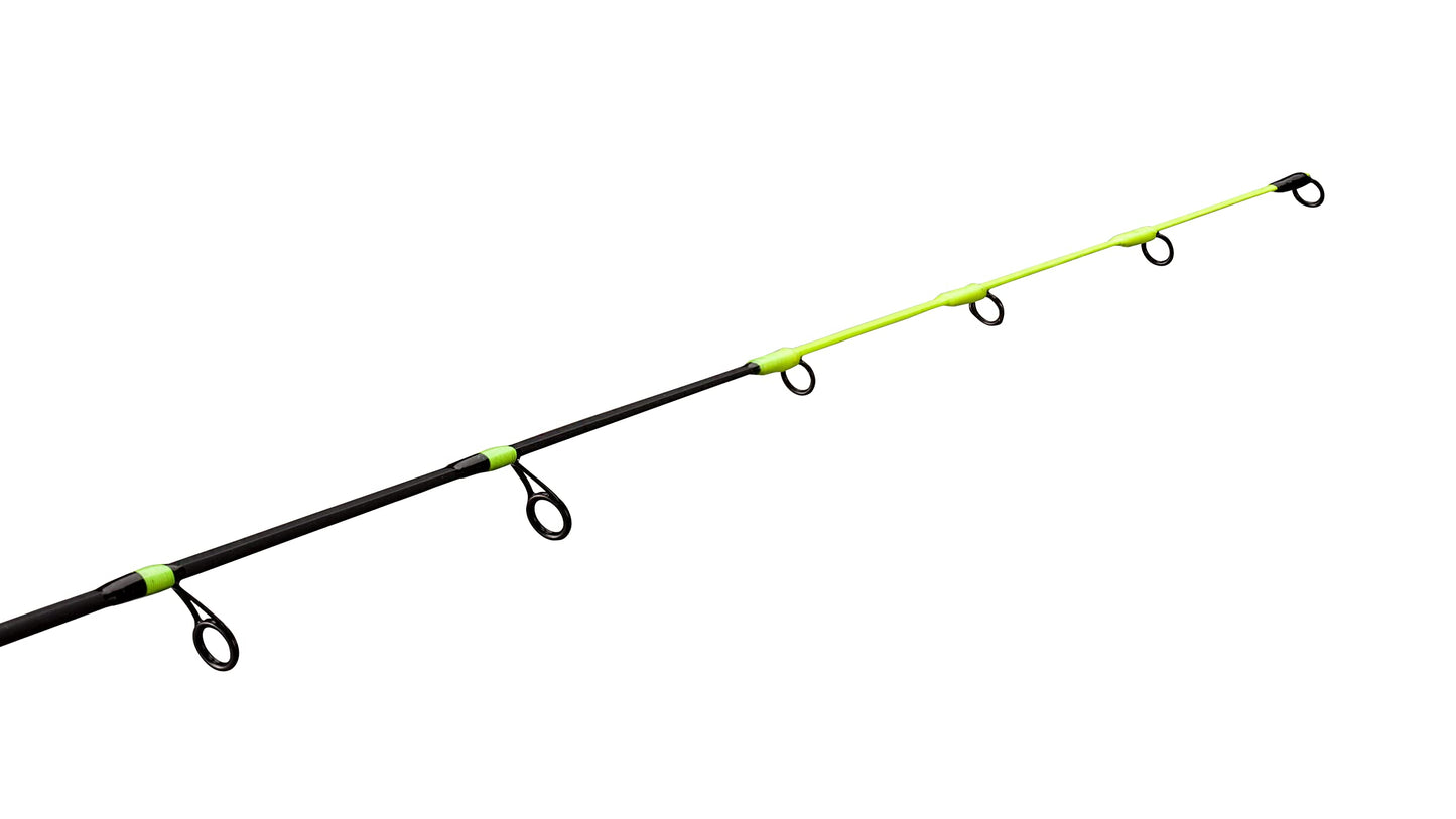 13 FISHING - Tickle Stick - Ice Fishing Rod - Gen 3 - 27" UL (Ultra Light) - 1/64oz-1/16oz - PC2 Flat-Tip Blank - TS3-27UL, Black