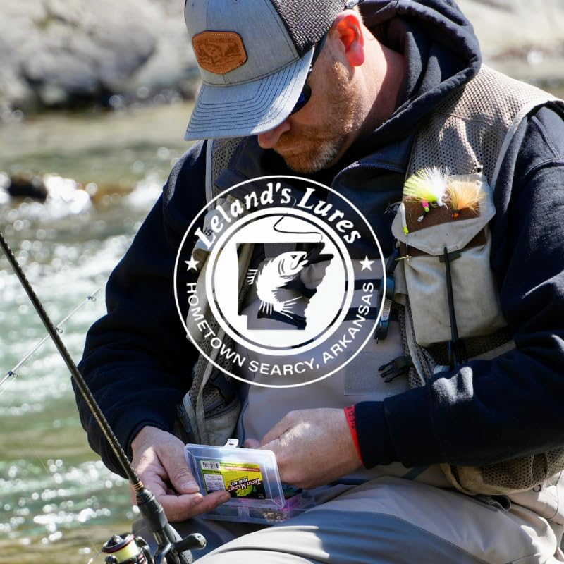 Trout Magnet TNT Kit – 82-Piece Set with 70 Soft Plastic Bodies & 12 Jig Heads – Top 7 Hot Colors – Includes 1/64oz Shad-Dart Heads in Gold, Black, Silver & Chartreuse – Ultimate Trout Fishing Lure